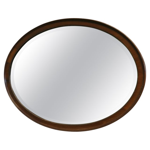 Brown Large Victorian Mahogany Oval Mirror For Sale - Image 8 of 8