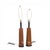 Richard Barr for Laurel Mid Century Walnut Table Lamps - Pair Each lamp measures (sans the harp measurements): 6.25 wide x...