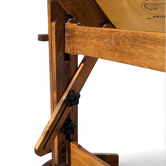Mid-Century Versa Tables Adjustable Wood Drafting Table, 20th Century For Sale - Image 14 of 16