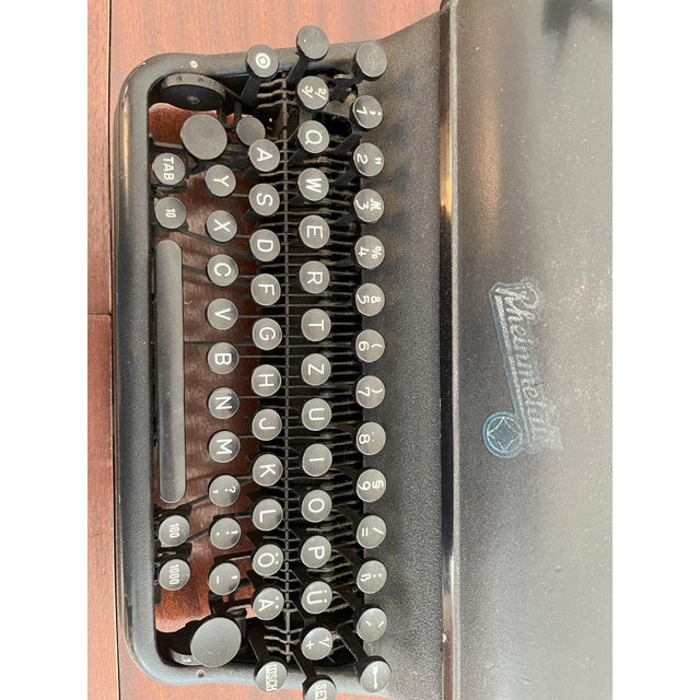 Black Rheinmetall Mechanical Typewriter For Sale - Image 8 of 10