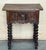 Spanish Mid 19th Century Pair of Dark Carved Spanish Nightstands with Drawer For Sale - Image 3 of 18