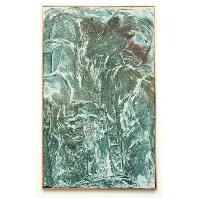 1960s Vintage Andrew Molles Abstract Brush Stroke Painting For Sale In Los Angeles - Image 6 of 6