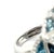 Bellarri 18k White Gold Diamond Blue Topaz Geometric Design Ring, Size 7 For Sale - Image 9 of 9