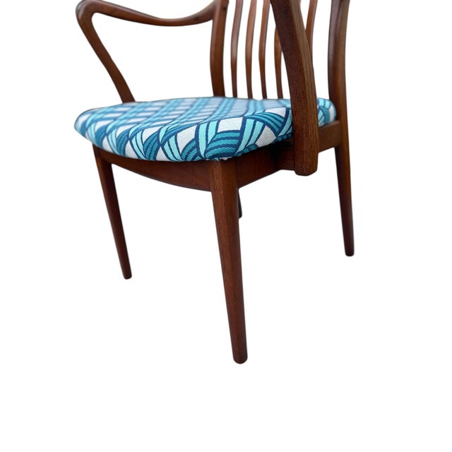 Brown Mid Century Benny Linden Teak Armchair - Dining Chair For Sale - Image 8 of 10