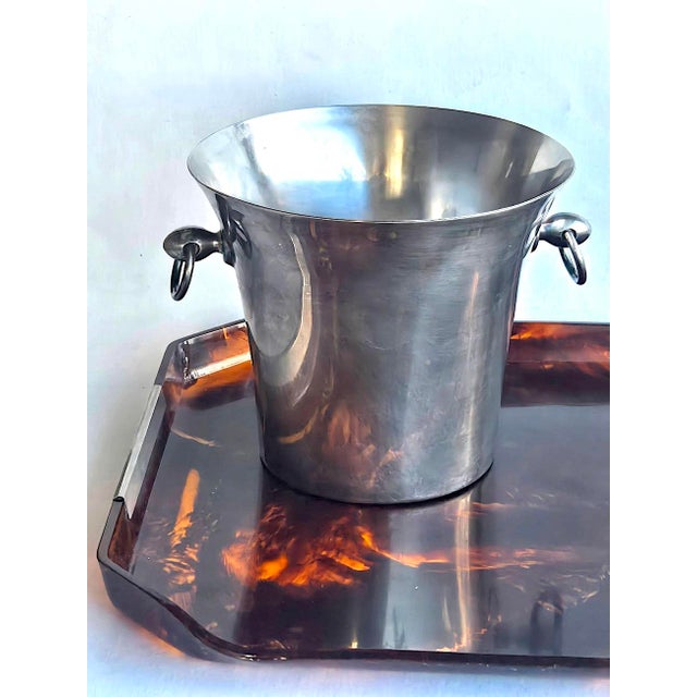 Vintage Sant'Andrea Silver-Plated Champagne Cooler/Ice Bucket For Sale In Miami - Image 6 of 8