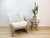 Contemporary Vintage Pair of McGuire Bent Rattan & Faux Shearling Oversized Upholstered Lounge Chairs For Sale - Image 3 of 12