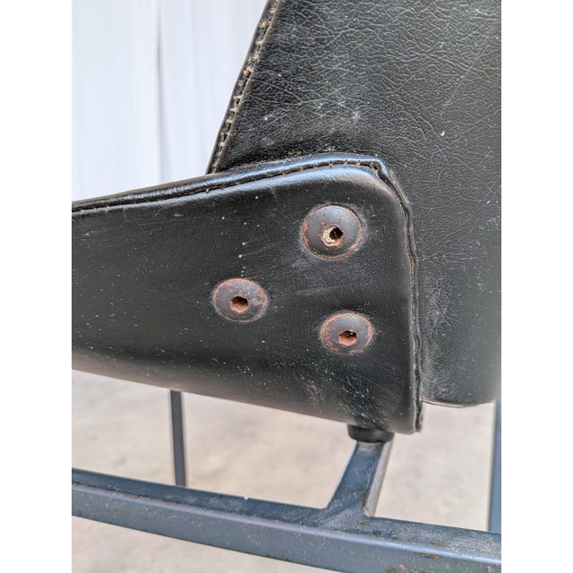 Vintage Lupina Shell Chair in Black Leather by Niko Kralj for Stol Kamnik, 1970s For Sale - Image 16 of 18