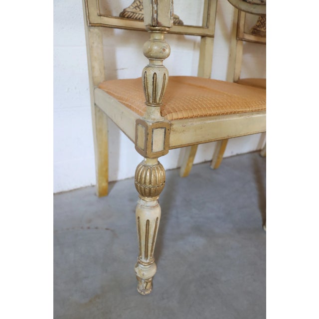 Italian Flower Basket Chairs/Pair For Sale - Image 4 of 12