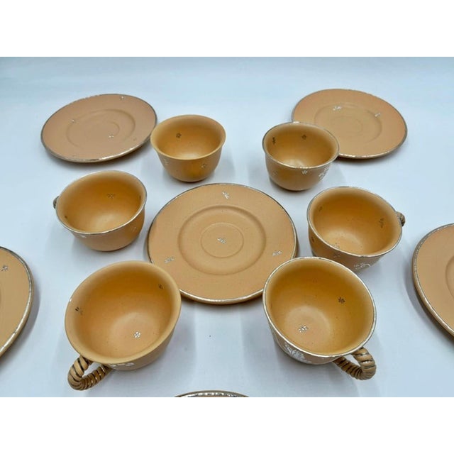 1980s Emilia Castillo Taxco Plata Mexico Butterfly Cup and Saucer Set of 6 For Sale - Image 12 of 18