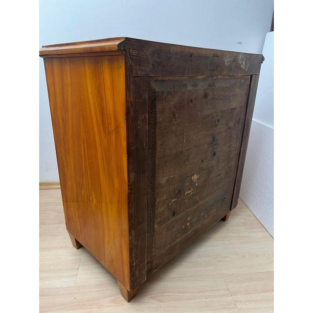 Biedermeier Ebonized Chest of Drawers in Cherry Veneer, South Germany, 1830 For Sale - Image 16 of 18