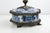 Mid 20th Century Ornate vintage Maitland-Smith decorative box featuring blue-and-white floral porcelain accented with...