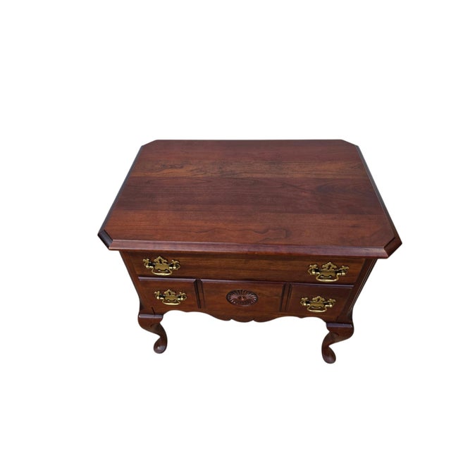 Pennsylvania House 1980s Pennsylvania House End Table Nightstand Low Boy Cherry Chippendale Silver Chest For Sale - Image 4 of 17