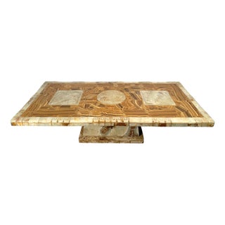 Mid 20th Century Neo-Inca Style Hand Carved Onyx Table For Sale