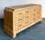 Tan Vintage Boho Locar Woven Rattan Notched Dresser For Sale - Image 8 of 11