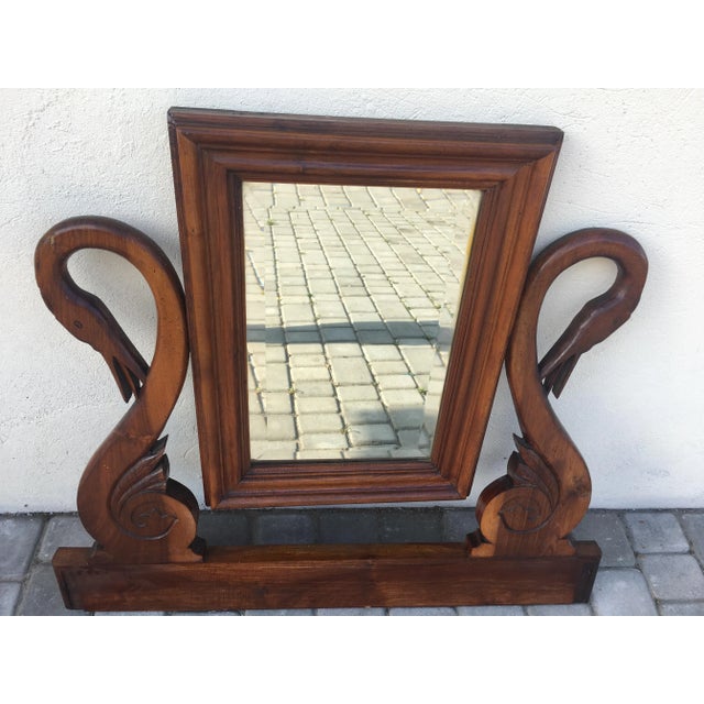 Vintage Empire Style Walnut Mirror For Sale - Image 5 of 15