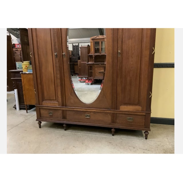 Antique Art Deco Wardrobe, 1930s For Sale - Image 9 of 11