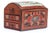 Vintage Chinese Lacquer Jewelry Chest With Famille Rose Porcelain For Sale - Image 4 of 14