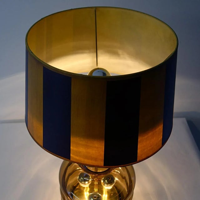 Brown Mid-Century German Smoked Glass Table Lamp from Doria Leuchten For Sale - Image 8 of 11