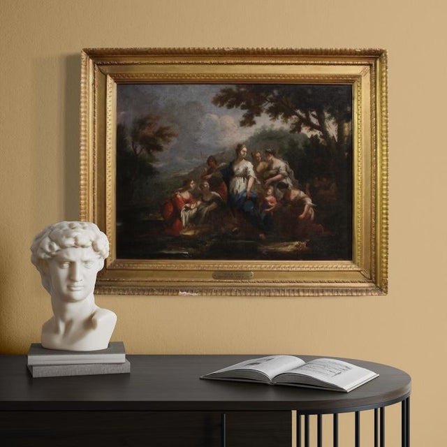 Venetian School, Moses Saved from the Waters, 1730, Oil on Canvas For Sale - Image 15 of 16