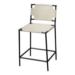 Jamie Young Asher Counter Stool in Gray For Sale