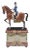 Fitz and Floyd Equestrian Clock Sculpture – Dressage Horse and Rider Figurine For Sale