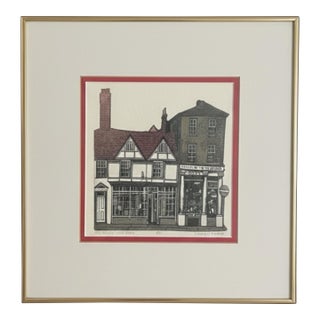 Victoria Elbroch Signed Hand-Colored Architectural Etching “The Chemist,” 6/25 For Sale