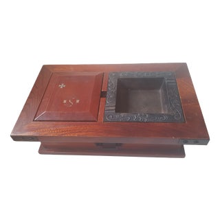 Cigarette Box with Drawer and Ashtray For Sale