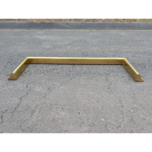 Mid 20th Century Elegant 19th Century Brass Fireplace Fender For Sale - Image 5 of 6