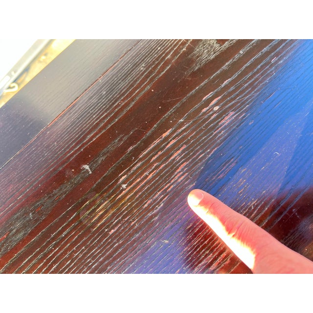 Vintage Ebony Finish Chinoiserie Style Console or Hall Table Circa 1970’s For Sale - Image 10 of 12