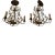 Beaded and Gilded Italian Chandeliers -A Pair For Sale