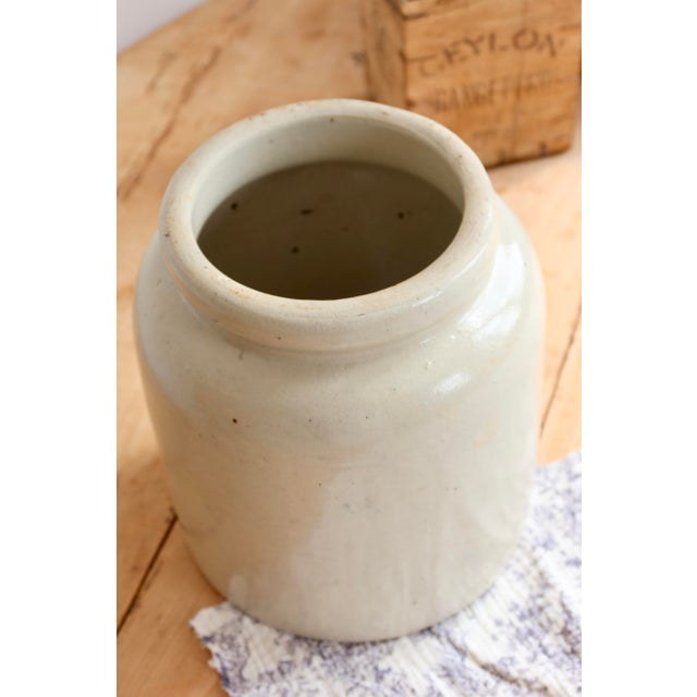 Antique Taupe Stoneware Preserve Jar, 1920s For Sale - Image 6 of 8