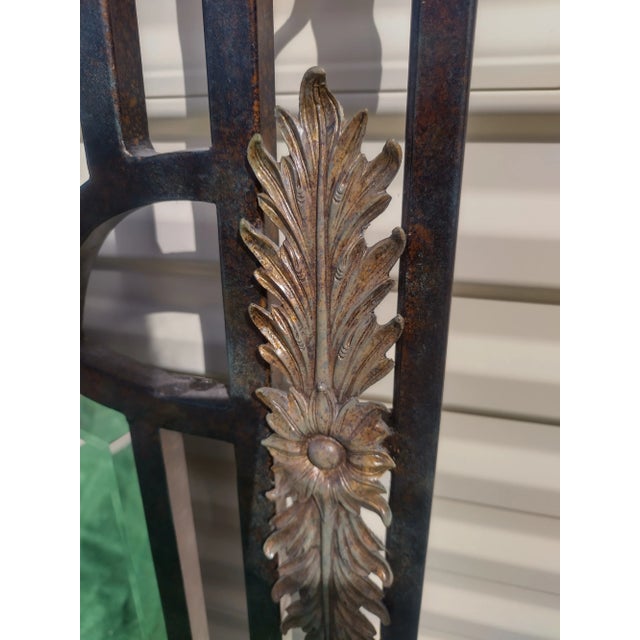 Massive Vintage Regal LaBarge Iron Bow Decorative Wall Mirror For Sale - Image 9 of 10