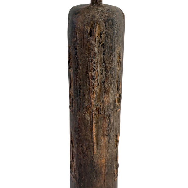 Vintage Unique Dogon Hand Carved Wooden Box Mali 17.5" H For Sale In New York - Image 6 of 10