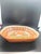 Mexican Vintage 50s Mexican a.b. Tlaquepaque Redware Handpainted Terra Cotta Lg Dish W Rabbit For Sale - Image 3 of 5