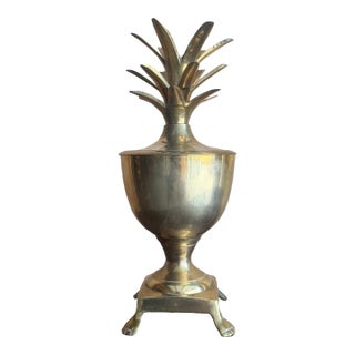 Mid Century Brass. Pineapple Urn For Sale
