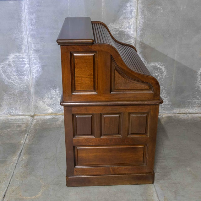 Antique Roll Top Desk, 1890s For Sale - Image 5 of 15