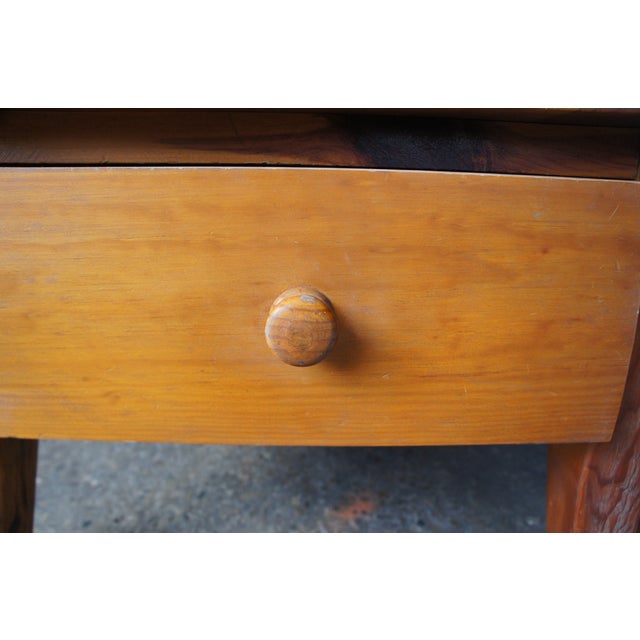 Country Arhaus Solid Pine Distressed Drop Leaf Coffee Table Chairish