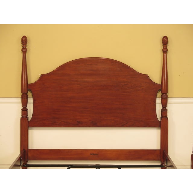 Henkel Harris Queen Size Cherry Pineapple Poster Bed Chairish