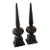 Pair of Vintage Cast Iron Obelisk-Style Fence Finials For Sale
