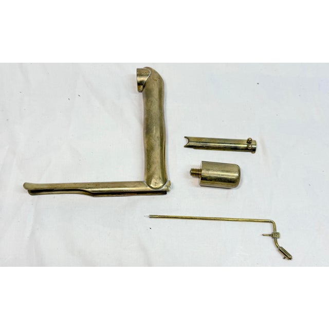 Rare Antique 1920's Museum Display Brass Bronchoscope Esophagoscope Medical Tool For Sale - Image 12 of 12