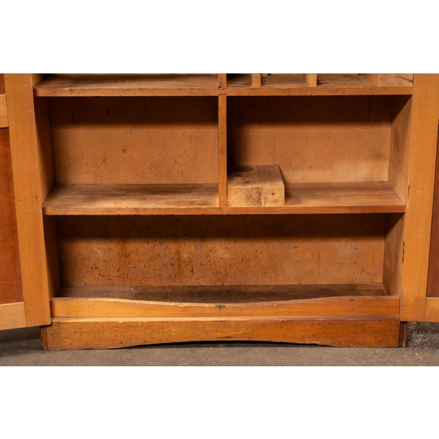 Antique Birch Machine Tooling Cabinet For Sale - Image 10 of 15