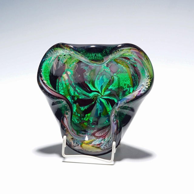 Arte Vetraria Muranese Vintage Murano Glass Bowl 'Rest of the Day' by A.Ve.M. 1950s For Sale - Image 4 of 7