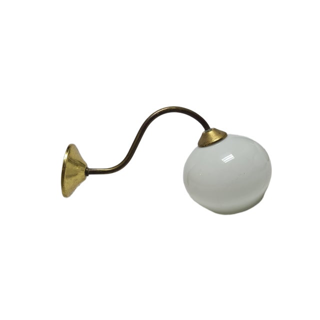 Metal Vintage Art Deco Wall Lamp, Poland, 1950s For Sale - Image 7 of 7