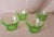 Early 20th Century Uranium Glass Set of 4 Green Tea Cups Early 20th Century For Sale - Image 5 of 18