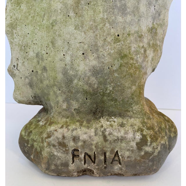 French Madonna & Child Cast Stone Garden Sculpture, Devotional Figure W/Serpent For Sale In Miami - Image 6 of 9