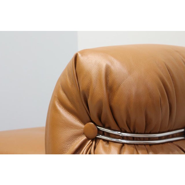 Soriana Armchairs in Leather by Afra and Tobia Scarpa for Cassina, 1969, Set of 2 For Sale - Image 12 of 16