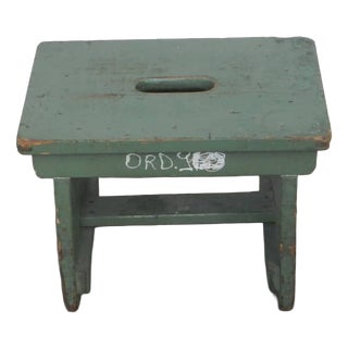 Fir Wood Stool, 1960s For Sale
