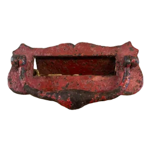 Antique English Door Knocker With Letter Slot
