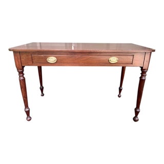 Late 19th Century Antique Walnut Library Table or Desk For Sale