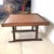 Mid 20th Century Vintage Studio-Made Square End Table With Cognac Leather Inset Top & Architectural Trestle Base, Mid-Century For Sale - Image 5 of 18